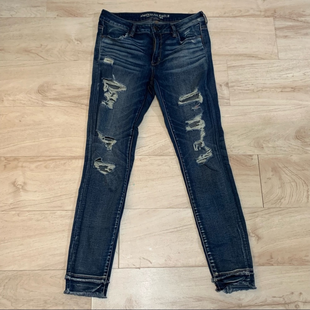 AEO Distressed Jeggings 10L
